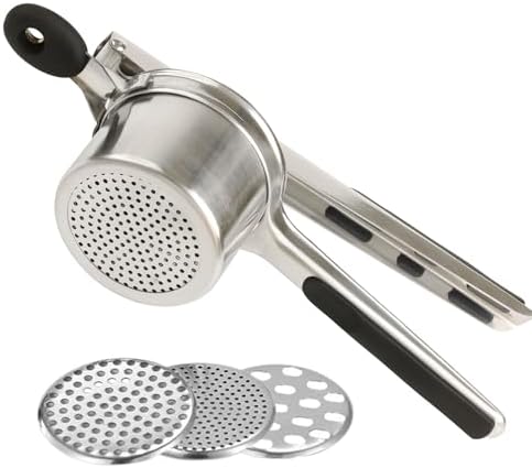 Mindful Design Large 15oz Potato Ricer, Heavy Duty Stainless Steel