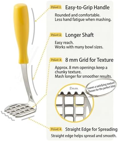 Egg Masher, Avocado Masher, Potato Masher, Small Masher, Stainless