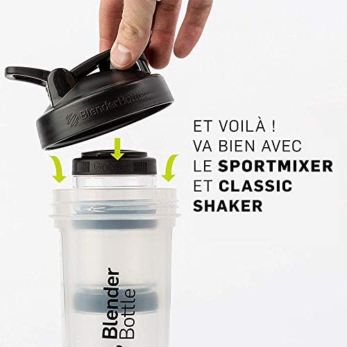 BlenderBottle GoStak Tritan Twist n' Lock Storage Jars 3 Jar Black