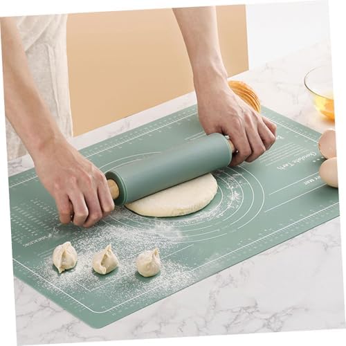 Silicone Dough Mat Set with Rolling Pin Non-Stick Pastry Baking Mats