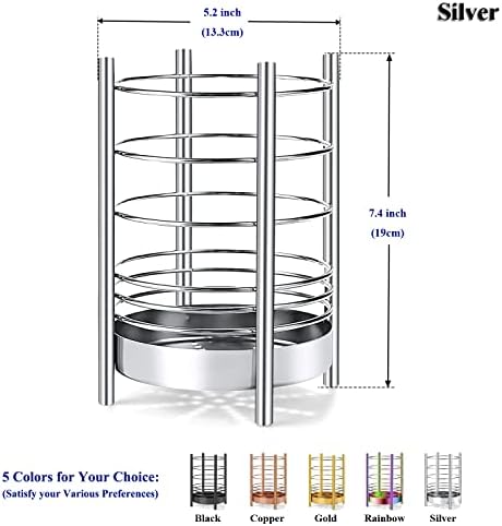 Kitchen Utensil Holder for Kitchen Counter, Stainless Steel Utensil
