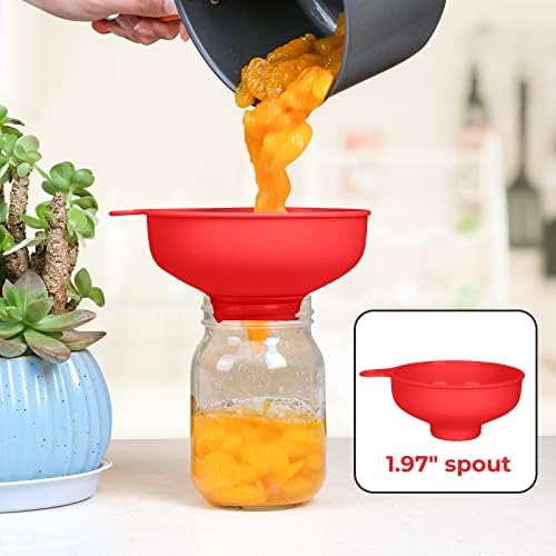 Wide Mouth Kitchen Funnel, Food Grade Plastic Cooking Canning Funnel
