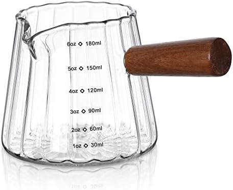 Joeyan 6 oz Glass Measuring Cups with Spout,Borosilicate Glass Triple