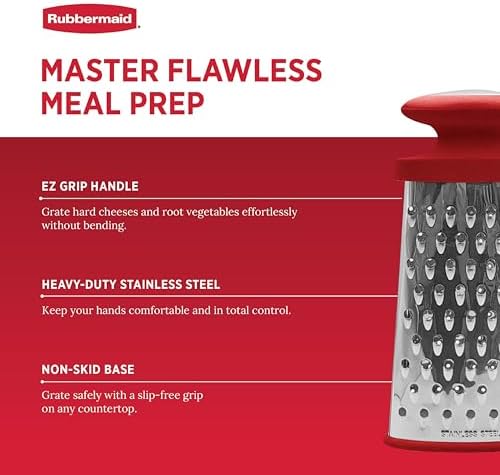 Rubbermaid Stainless Steel Cheese Grater - 9.5" Oval Handheld Box