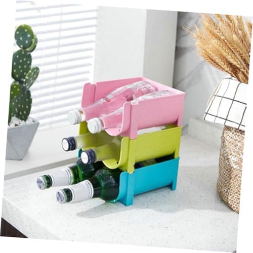 Beer Holder Bottle Storage Rack for Refrigerator Door Shelf, Green PP