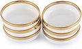 3.4-Inch Porcelain Ceramic Dipping Bowls Set of 6 - White Sauce Dishes