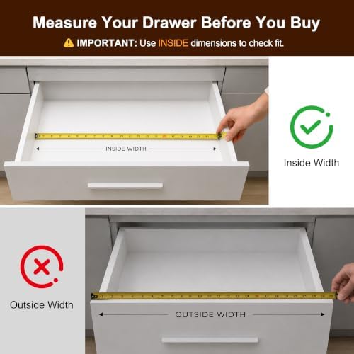 Expandable Bamboo Kitchen Drawer Organizer, Natural