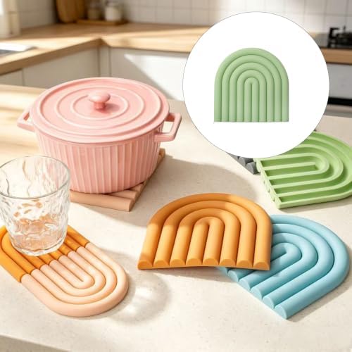 Table Protectors Silicone Trivet Mat 20X20Cm, Green