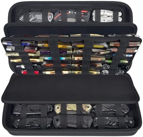 GWCASE 66+ Pocket Knife Storage Case for Folding Knives