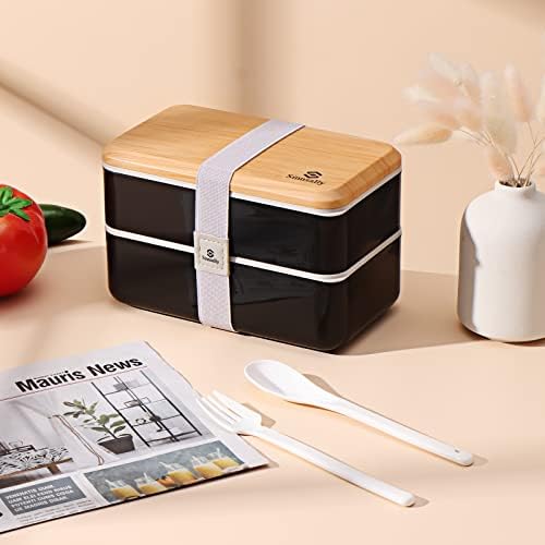 Sinnsally Bento Box Adult Lunch Box with Compartments for Women &