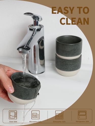 4oz Espresso Cups Set of 4, Ceramic Demitasse Coffee Cups