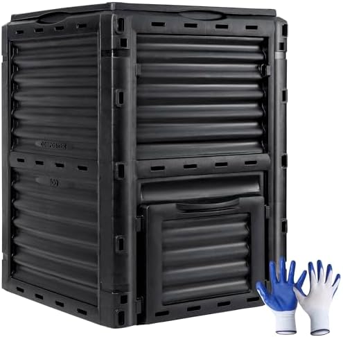 F2C 80Gal Outdoor Compost Bin, Black