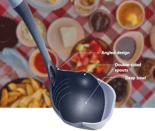 Kitchen Ladle Spoon Set, Heat-Resistant, with Measurement Marks