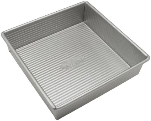 USA Pan Bakeware Square Cake Pan, 8 inch, Nonstick & Quick Release
