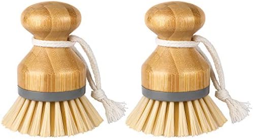 MR.SIGA Bamboo Dish Scrub Brush, Pack of 2