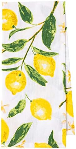 Pantry Lemons All Over Kitchen Dish Towel Set of 4, Cotton, 18 x