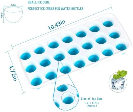 Ice Cube Trays Easy Release-Odor free,Spill Resistant Lid Included,2
