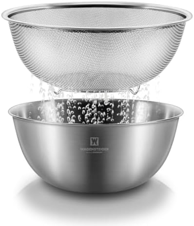 WAGENSTEIGER Stainless Steel Mixing Bowl and 3-Legged Colander Set