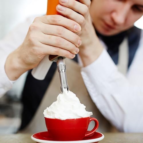 Nozzle Metal Whipped Cream Dispenser, 3 Pieces Stainless Steel