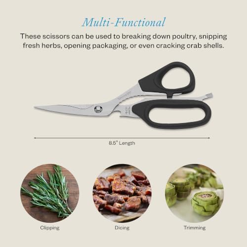Messermeister 8.5-Inch Take-Apart Utility Shears, Black - Includes