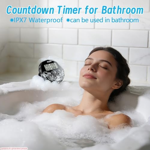 Digital Waterproof Shower Timer, Magnetic