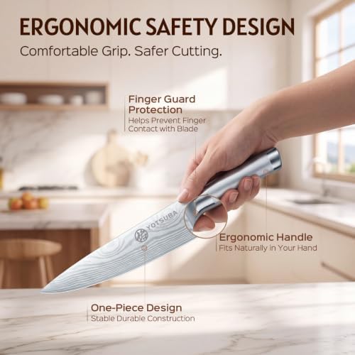 YOTSUBA 15-Piece Knife Block Set with Built-In Sharpener