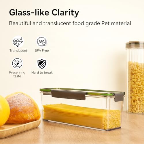 72oz Spaghetti Pasta Storage Container - Clear Plastic Noodle Holder
