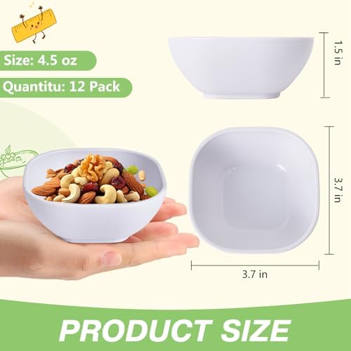 SHECIPIN 12 pack wheat straw dipping bowls 4.5oz,alternative plastic