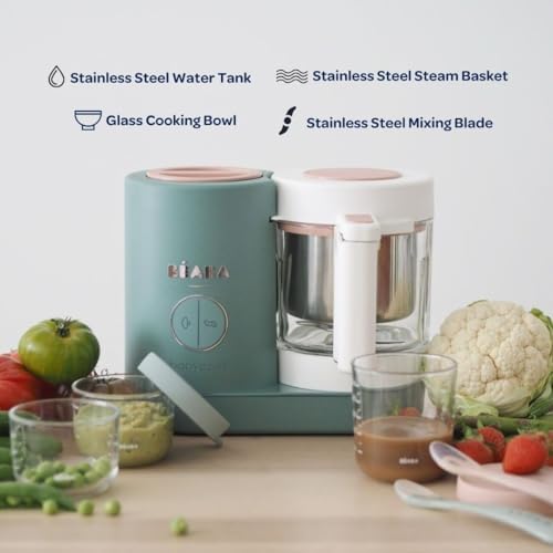 Béaba Babycook Neo Baby Food Maker, 42 Oz, Eucalyptus