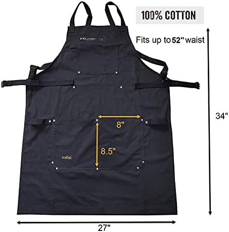 ecoZen Lifestyle Professional Grade Chef Apron for Men - Ideal for