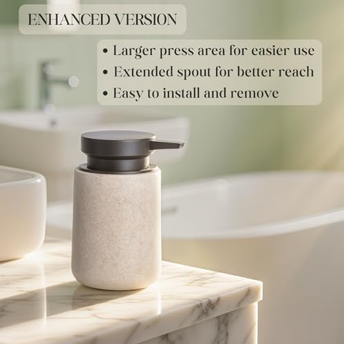 Clasin Home Liquid Soap Dispenser with Easy-to-Press Pump, 10 oz