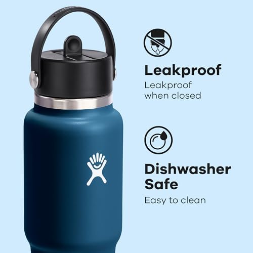 Hydro Flask Travel Water Bottle - Insulated Stainless Steel - Wide