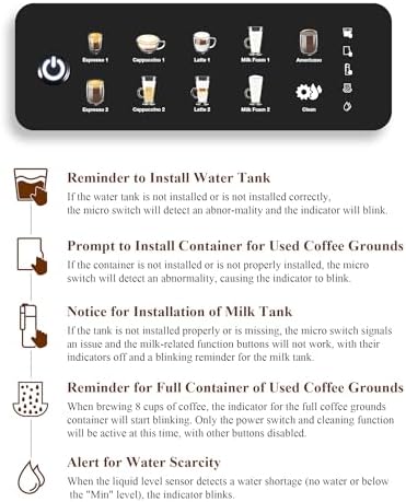 Chef Robot Automatic Espresso Machine, 12 Cup, Gray