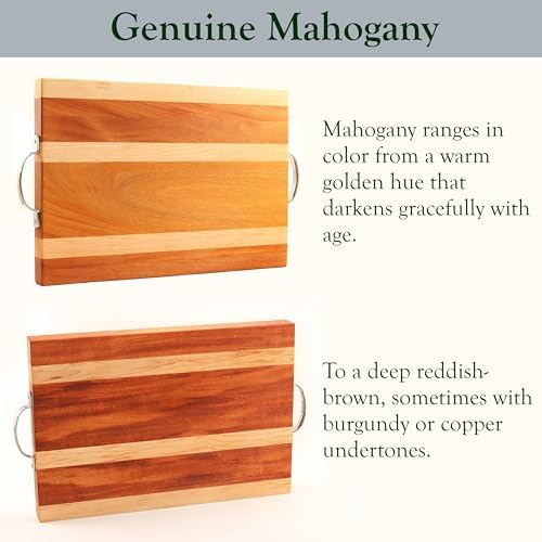 Mahogany & Maple Large Cutting Board, 19 x 13 x 1.75