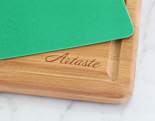 Artaste 28744 Bamboo Cutting Board and Flexible Cutting Mat Set