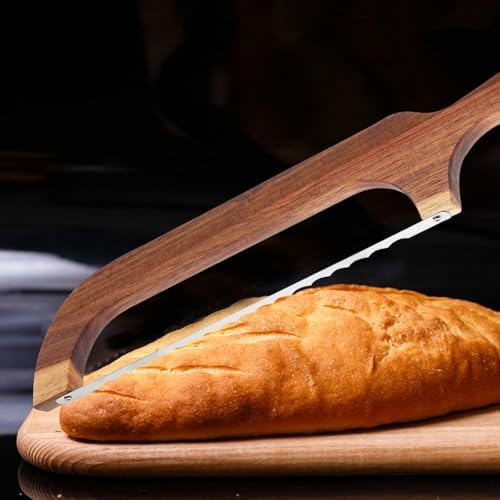 Wooden Handle Bread Lame Tool Serrated Stainless Steel Cutter for