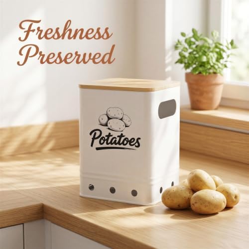 3 Pcs Potato Onion Garlic Storage Bins, Onion Containers and Vegetable