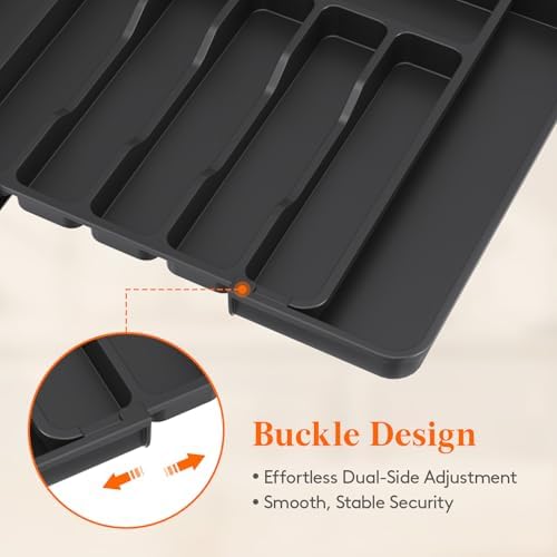 Lifewit Adjustable Silverware Drawer Organizer, Expandable Utensil