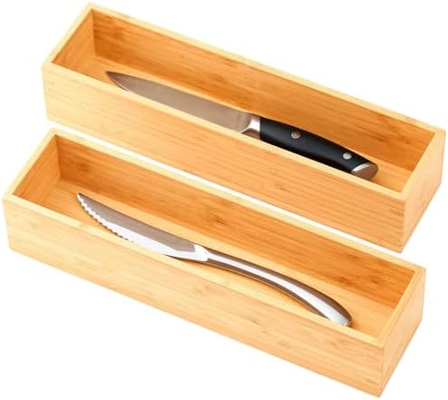 Umilife Silverware Tray, 12 x 3 x 2.5 Inch, Set of 2