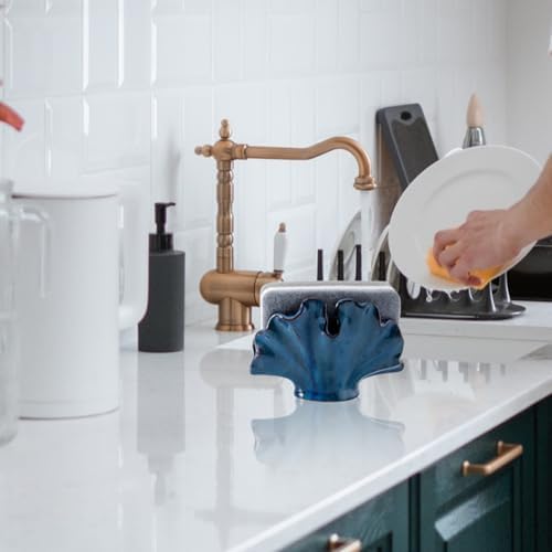 Uiddo Ceramic Kitchen Sink Sponge Holder