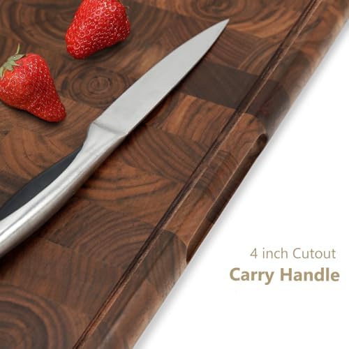 18" x 18" Square Walnut Wood Cutting Board