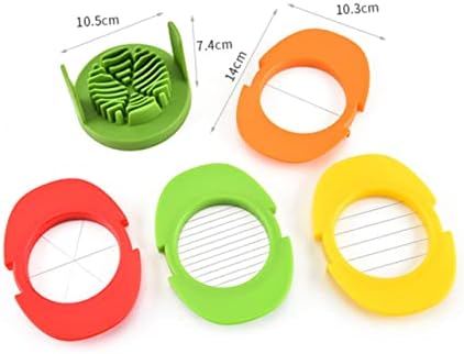Egg Slicer Cutter Stainless Steel 4-in-1 with Base Holder