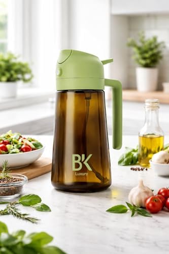 470ml Dark Green 2-in-1 Glass Oil Sprayer