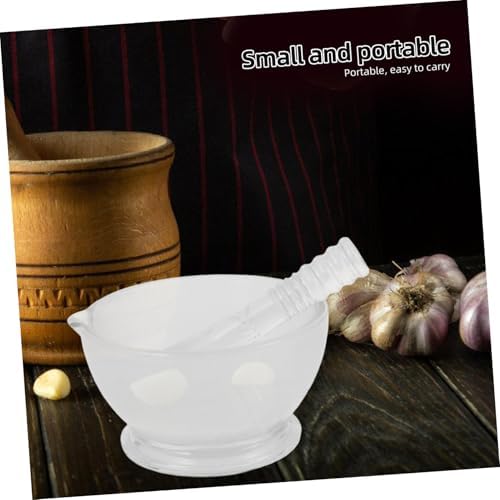 KICHOUSE Pestle and Glass Bowl Set Lab Pestle Set Sturdy Glass Bowl