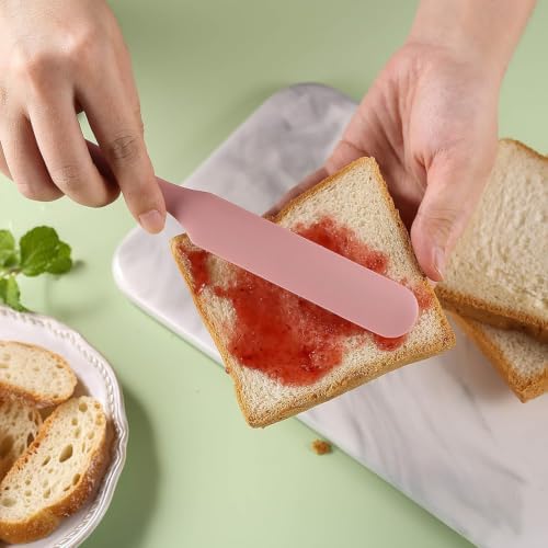 7 Pcs Silicone Jar Spatula Set, Sourdough Spatula, Long Handle Thin