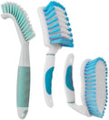 3 Pack Scrub Brush Set for Bathroom Cleaning