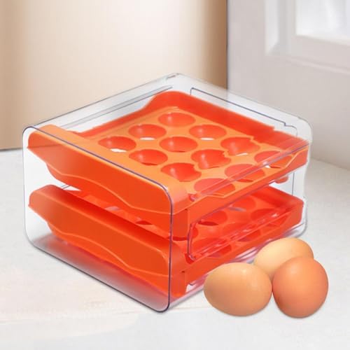 Egg Storage Case Refrigerator Egg Organizer Box Holder Tray Auto