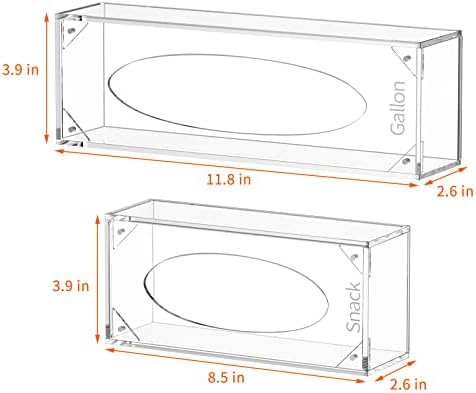 FEMELI Food Bag Storage Organizer Acrylic Kitchen Drawer Baggie Box