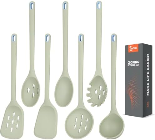 7-Piece Silicone Utensils Set, Green
