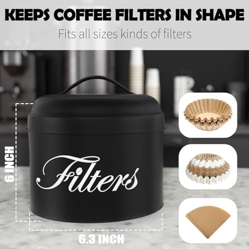 Black Basket Coffee Filter Holder with Lid